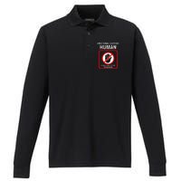 Emotional Support Human Halloween Costume Do Not Pet Me Performance Long Sleeve Polo