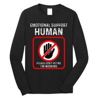 Emotional Support Human Halloween Costume Do Not Pet Me Long Sleeve Shirt