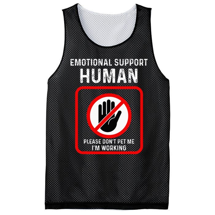 Emotional Support Human Halloween Costume Do Not Pet Me Mesh Reversible Basketball Jersey Tank