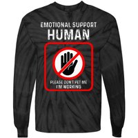 Emotional Support Human Halloween Costume Do Not Pet Me Tie-Dye Long Sleeve Shirt