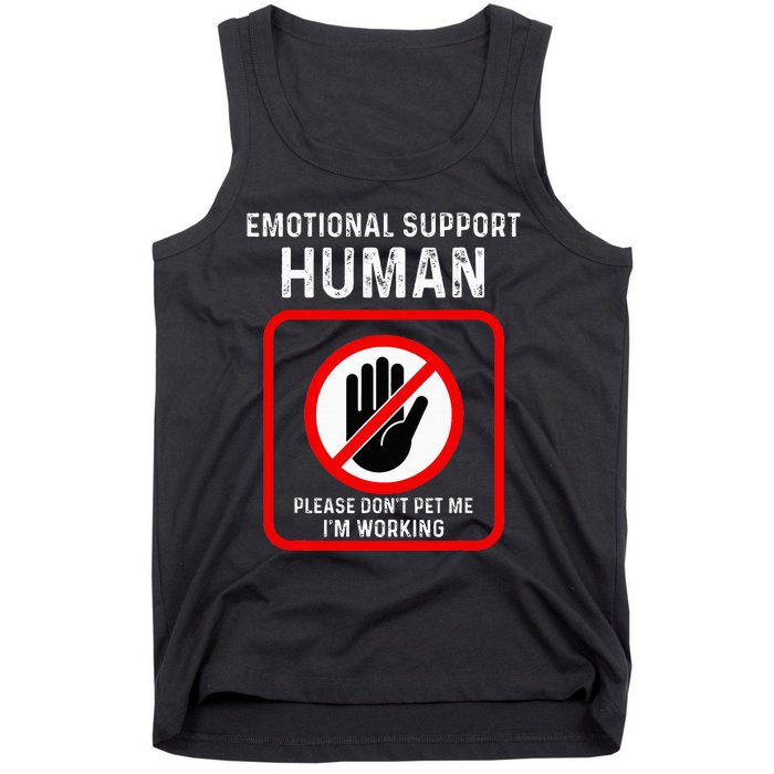 Emotional Support Human Halloween Costume Do Not Pet Me Tank Top