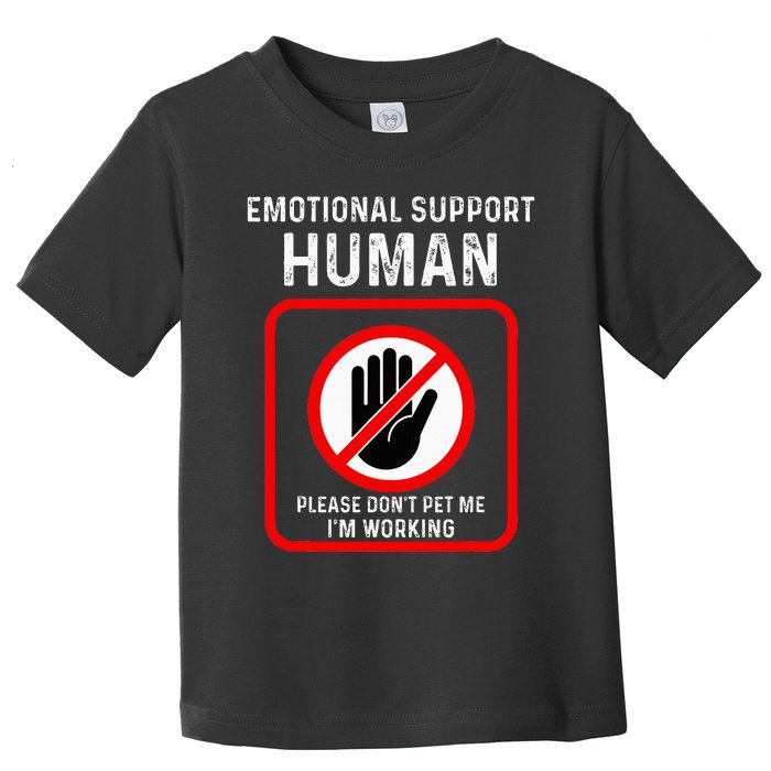 Emotional Support Human Halloween Costume Do Not Pet Me Toddler T-Shirt