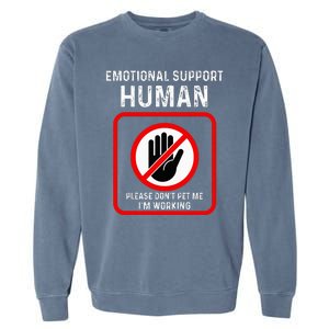 Emotional Support Human Halloween Costume Do Not Pet Me Garment-Dyed Sweatshirt