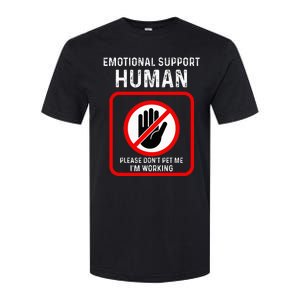 Emotional Support Human Halloween Costume Do Not Pet Me Softstyle CVC T-Shirt