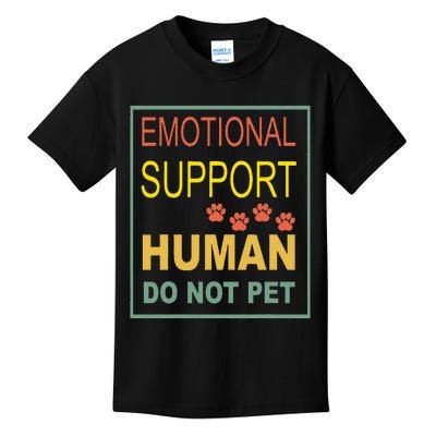 Emotional Support Human Pet Dog Owners Not Kids T-Shirt