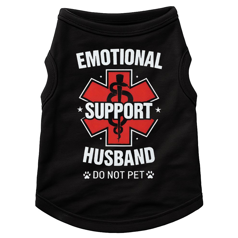 Emotional Support Husband Do Not Pet Doggie Tank