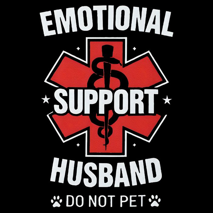 Emotional Support Husband Do Not Pet Sweatshirt