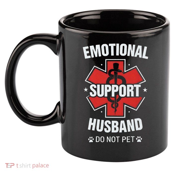 Emotional Support Husband Do Not Pet 11oz C Handle Ceramic Mug