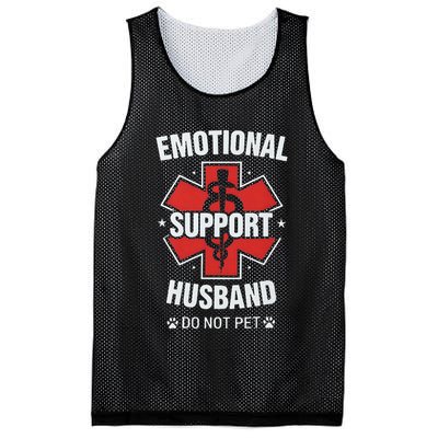 Emotional Support Husband Do Not Pet Mesh Reversible Basketball Jersey Tank