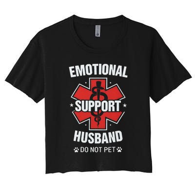 Emotional Support Husband Do Not Pet Crop Top