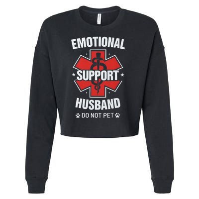 Emotional Support Husband Do Not Pet Cropped Pullover Crew