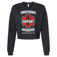 Emotional Support Husband Do Not Pet Cropped Pullover Crew