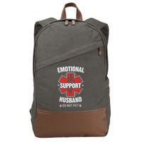 Emotional Support Husband Do Not Pet Cotton Canvas Backpack