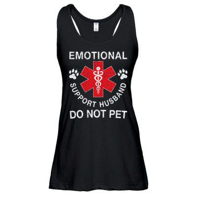 Emotional Support Husband Do Not Pet Ladies Essential Flowy Tank