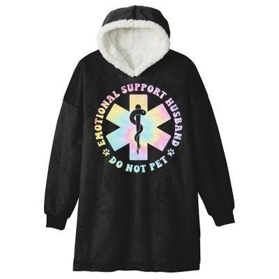 Emotional Support Husband Do Not Pet Funny Hooded Wearable Blanket
