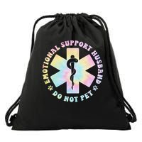 Emotional Support Husband Do Not Pet Funny Drawstring Bag