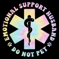 Emotional Support Husband Do Not Pet Funny Drawstring Bag
