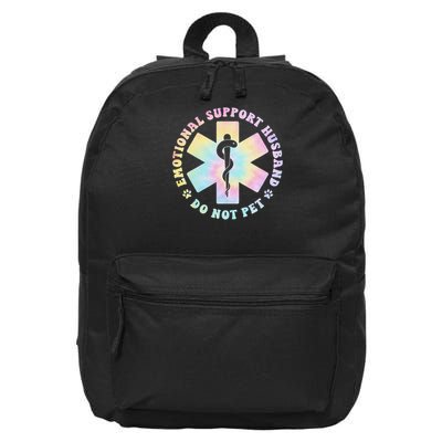 Emotional Support Husband Do Not Pet Funny 16 in Basic Backpack