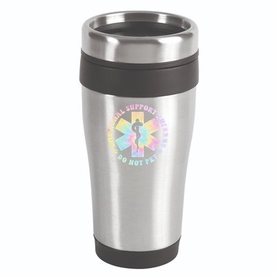 Emotional Support Husband Do Not Pet Funny 16oz Travel Tumbler