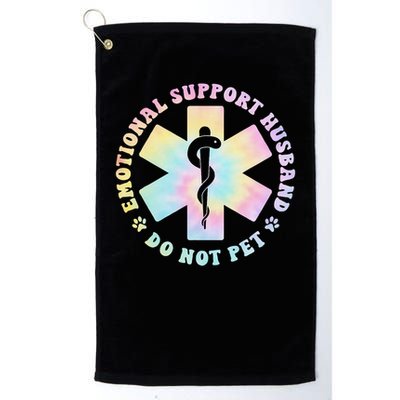 Emotional Support Husband Do Not Pet Funny Golf Towel