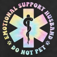 Emotional Support Husband Do Not Pet Funny Golf Towel