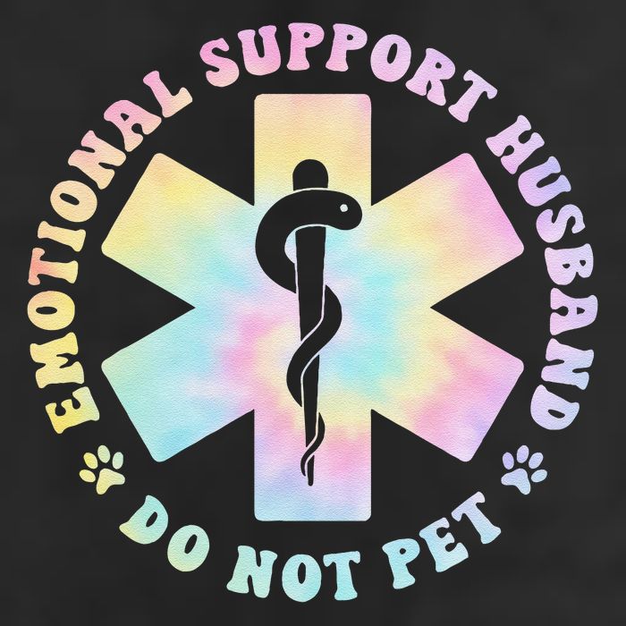 Emotional Support Husband Do Not Pet Funny Golf Towel