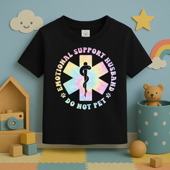 Emotional Support Husband Do Not Pet Funny Toddler T-Shirt