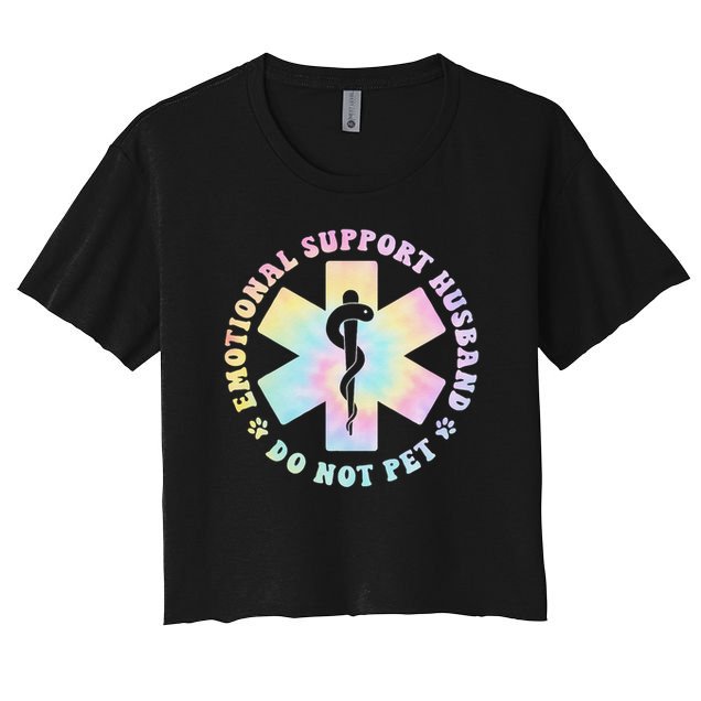 Emotional Support Husband Do Not Pet Funny Crop Top