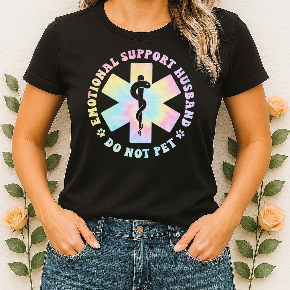 Emotional Support Husband Do Not Pet Funny Womens T-Shirt