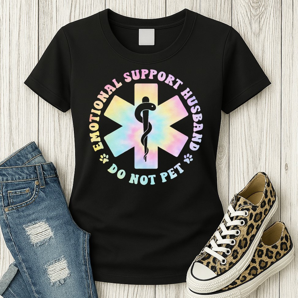 Emotional Support Husband Do Not Pet Funny Womens T-Shirt