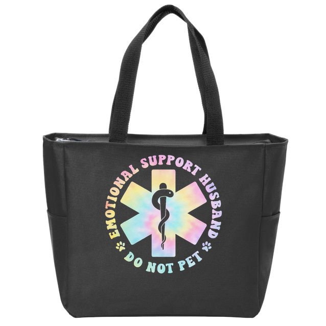Emotional Support Husband Do Not Pet Funny Zip Tote Bag