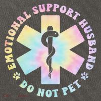 Emotional Support Husband Do Not Pet Funny Cotton Canvas Backpack