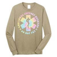 Emotional Support Husband Do Not Pet Funny Long Sleeve Shirt