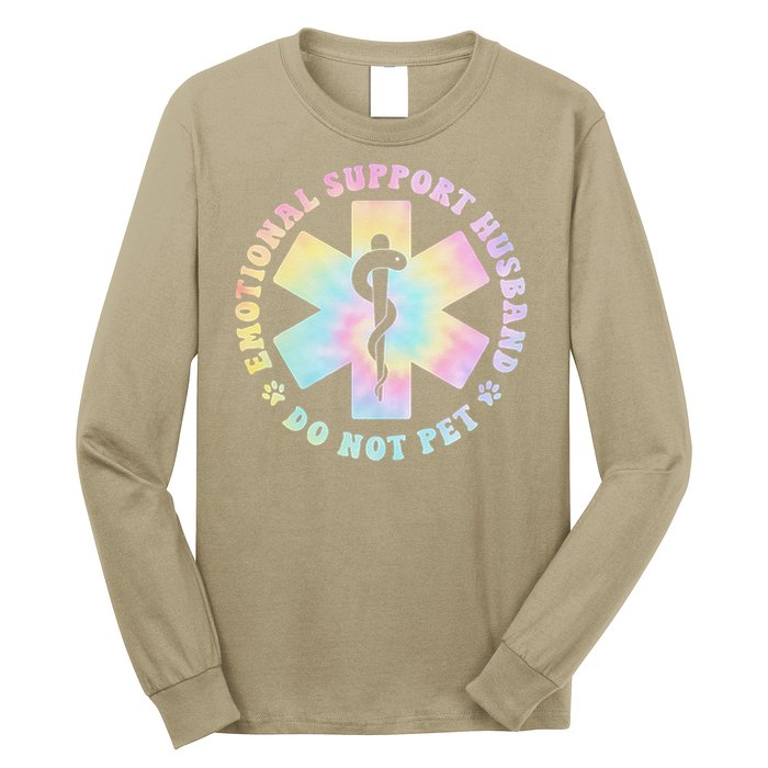 Emotional Support Husband Do Not Pet Funny Long Sleeve Shirt