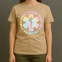 Emotional Support Husband Do Not Pet Funny T-Shirt