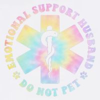 Emotional Support Husband Do Not Pet Funny Garment-Dyed Sweatshirt