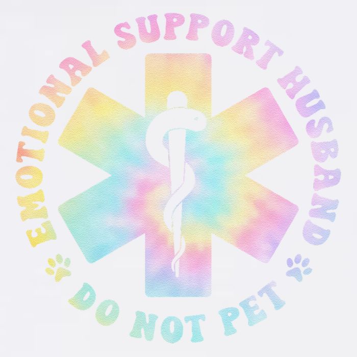 Emotional Support Husband Do Not Pet Funny Garment-Dyed Sweatshirt