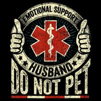 Emotional Support Husband Do Not Pet 7-Panel Snapback Hat