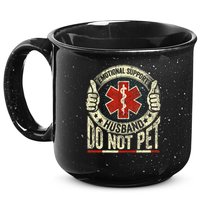 Emotional Support Husband Do Not Pet 15oz Campfire Ceramic Mug