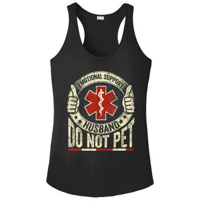 Emotional Support Husband Do Not Pet Ladies PosiCharge Competitor Racerback Tank