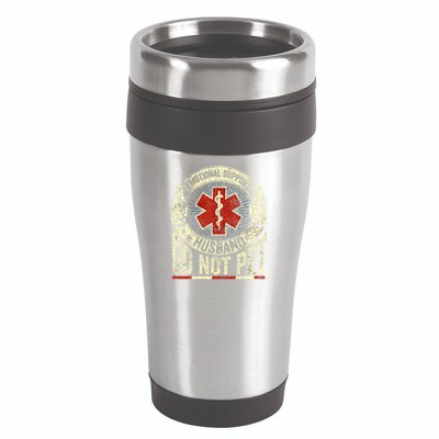 Emotional Support Husband Do Not Pet 16oz Travel Tumbler