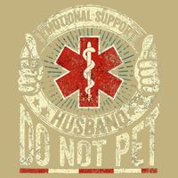 Emotional Support Husband Do Not Pet Cooling Performance Crew T-Shirt
