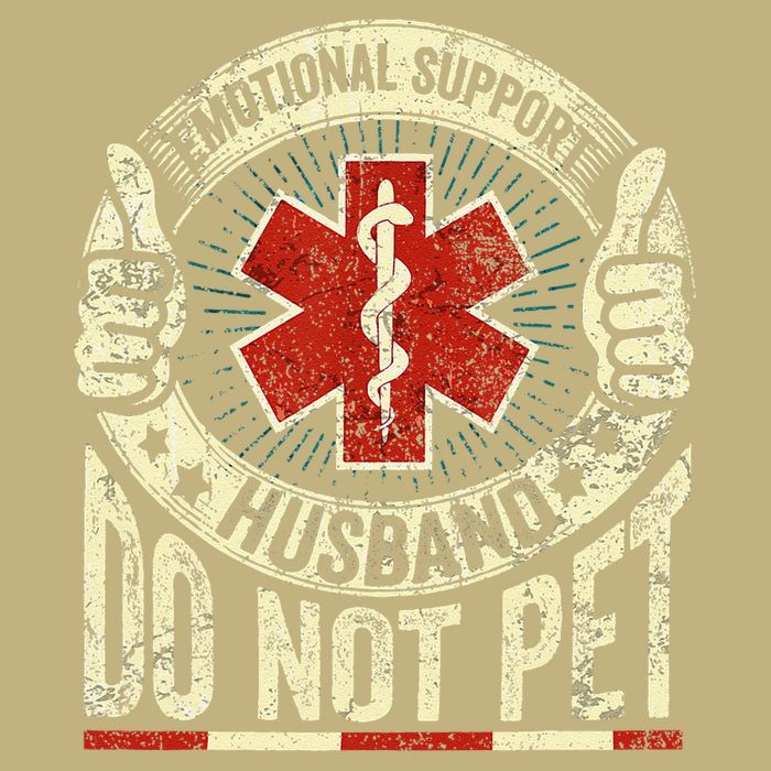 Emotional Support Husband Do Not Pet Cooling Performance Crew T-Shirt
