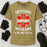 Emotional Support Husband Do Not Pet Cooling Performance Crew T-Shirt