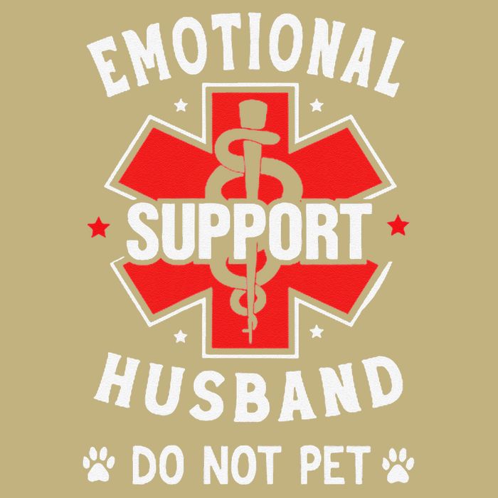 Emotional Support Husband Do Not Pet Button