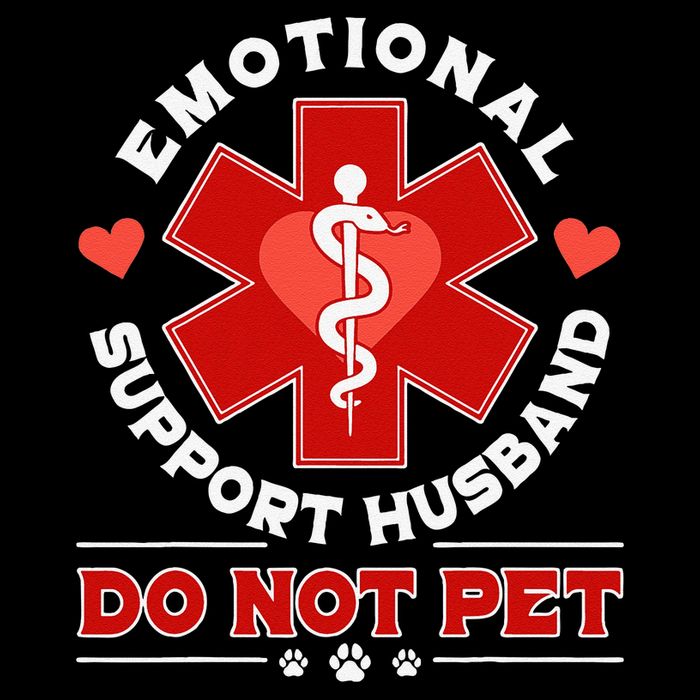 Emotional Support Husband Do Not Pet Sustainable Bucket Hat