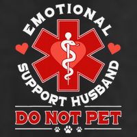 Emotional Support Husband Do Not Pet Golf Towel