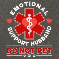 Emotional Support Husband Do Not Pet Cotton Canvas Backpack