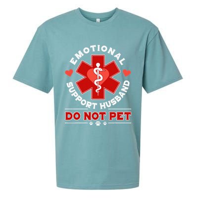 Emotional Support Husband Do Not Pet Sueded Cloud Jersey T-Shirt