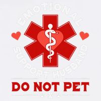 Emotional Support Husband Do Not Pet Garment-Dyed Sweatshirt
